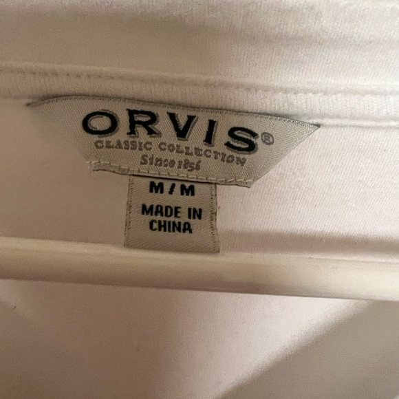 Orvis Women's White Long Sleeve V-Neck Tee - Picture 2 of 2